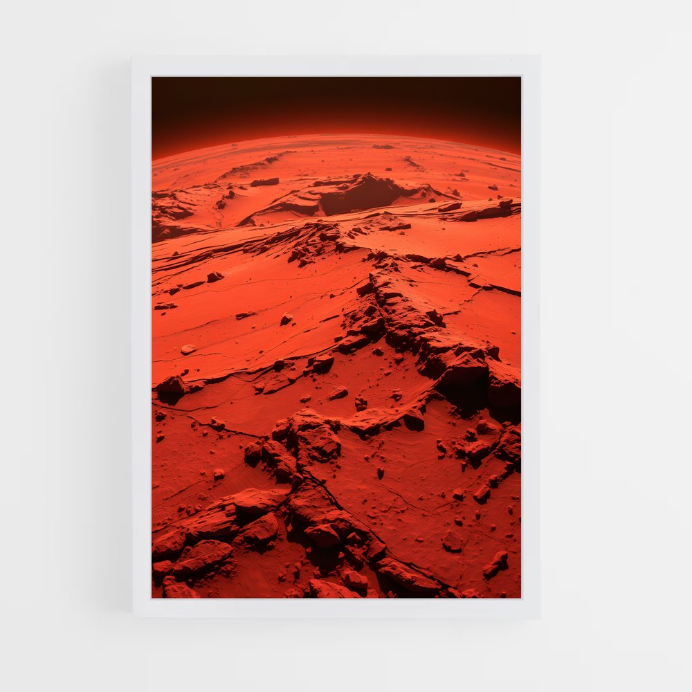 Poster Éclat Martien – affiche Système solaire (vue 3)